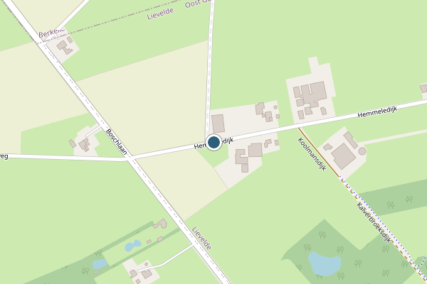Politie-melding op Hemmeledijk, Lievelde op 14 mei, kaart-overzicht