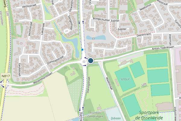 Politie-melding op Anton Tijdinklaan, Ulft op 16 mei, kaart-overzicht
