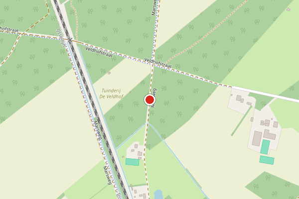 Brandweer-melding op Marsweg, Joppe op 14 mei, kaart-overzicht