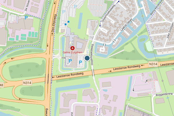 Politie-melding op Den Elterweg, Zutphen op 26 juli, kaart-overzicht