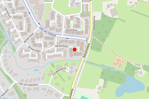 Brandweer-melding op Berberislaan, Winterswijk op 25 april, kaart-overzicht