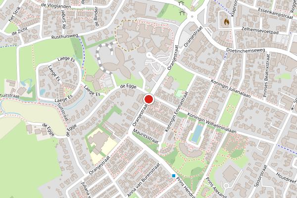 Brandweer-melding op Oranjestraat, Varsseveld op 27 juli, kaart-overzicht