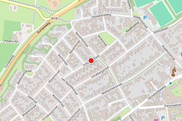 Brandweer-melding op Schubertstraat, Lichtenvoorde op 29 juli, kaart-overzicht