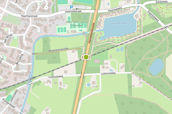 Ambulance-melding op Hamelandroute,, Aalten op 18 mei, kaart-overzicht