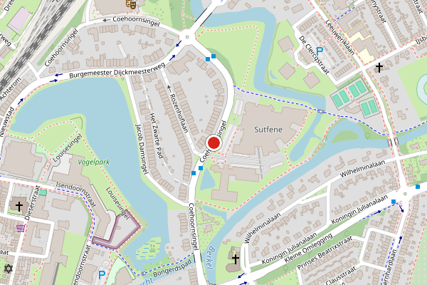 Brandweer-melding op Coehoornsingel, Zutphen op 18 mei, kaart-overzicht