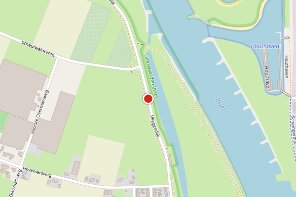 Brandweer-melding op Vliegendijk, Zutphen op 1 augustus, kaart-overzicht