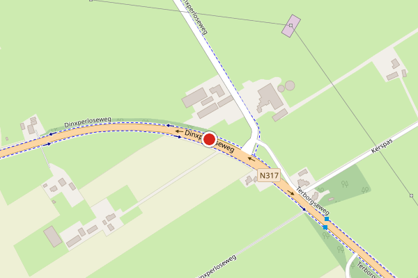 Brandweer-melding op Dinxperloseweg, Silvolde op 19 mei, kaart-overzicht