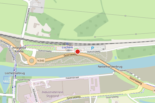 Brandweer-melding op Stationsweg, Lochem op 3 augustus, kaart-overzicht