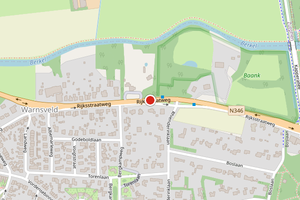 Brandweer-melding op Rijksstraatweg, Warnsveld op 26 april, kaart-overzicht