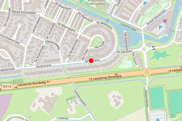 Brandweer-melding op De Bosrand, Zutphen op 25 april, kaart-overzicht