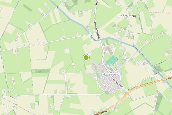Ambulance-melding op Harreveld op 5 augustus, kaart-overzicht