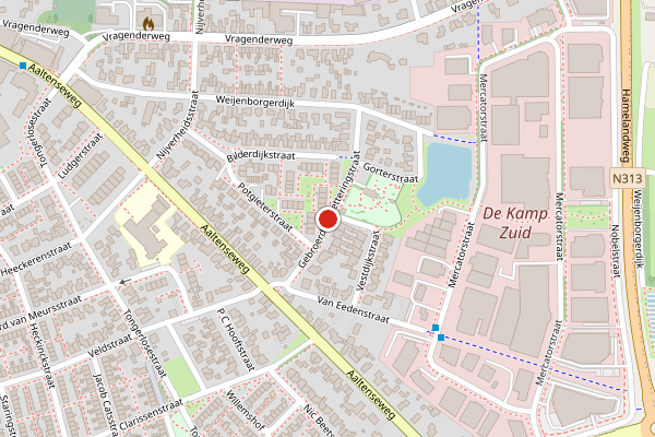 Brandweer-melding op Gebr Ketteringstraat, Lichtenvoorde op 23 mei, kaart-overzicht