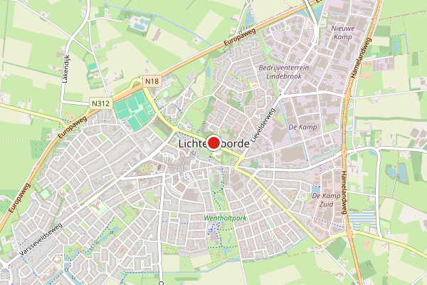 Brandweer-melding op Korte Rapenburgsestraat, Lichtenvoorde op 22 mei, kaart-overzicht
