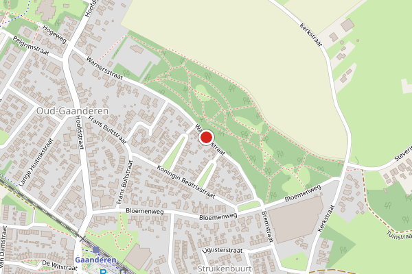 Brandweer-melding op Warnersstraat, Gaanderen op 23 mei, kaart-overzicht