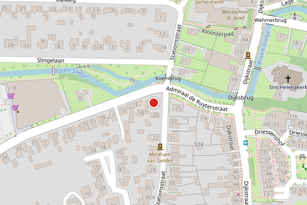 Brandweer-melding op Admiraal de Ruyterstraat, Aalten op 28 mei, kaart-overzicht