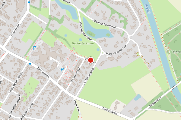 Brandweer-melding op Parklaan, Lochem op 26 april, kaart-overzicht