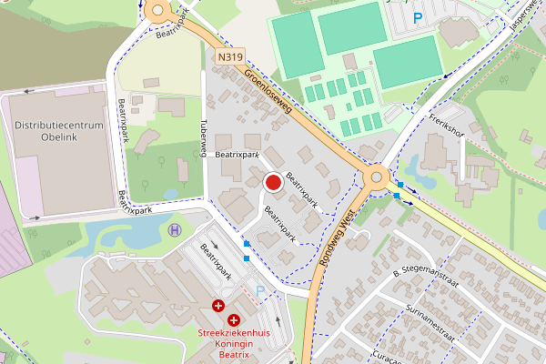 Brandweer-melding op Beatrixpark, Winterswijk op 29 mei, kaart-overzicht