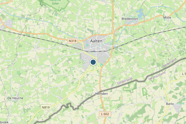 Politie-melding op Aalten op 29 mei, kaart-overzicht