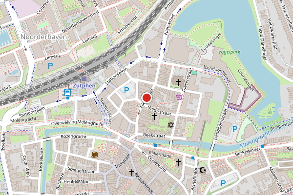 Brandweer-melding op Nieuwstad, Zutphen op 29 mei, kaart-overzicht