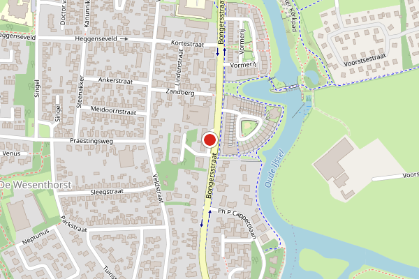 Brandweer-melding op Bongersstraat, Ulft op 29 mei, kaart-overzicht