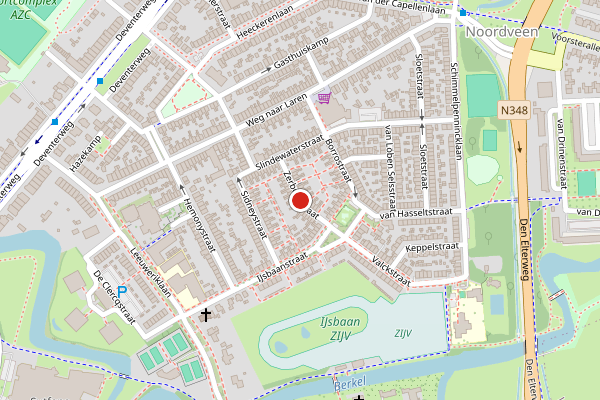 Brandweer-melding op Zerboldstraat, Zutphen op 29 mei, kaart-overzicht