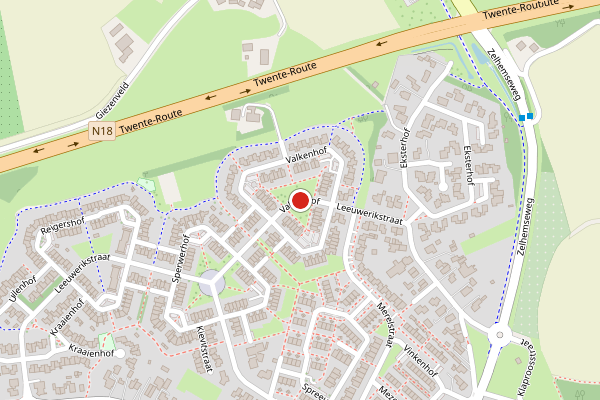 Brandweer-melding op Valkenhof, Varsseveld op 29 mei, kaart-overzicht