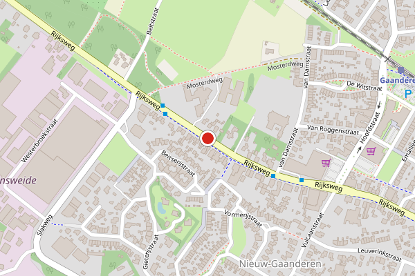 Brandweer-melding op Rijksweg, Gaanderen op 30 mei, kaart-overzicht