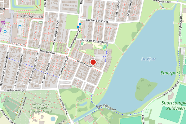 Brandweer-melding op Troelstralaan, Zutphen op 29 mei, kaart-overzicht