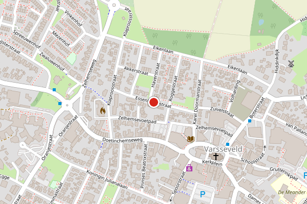 Brandweer-melding op Essenkampstraat, Varsseveld op 31 mei, kaart-overzicht