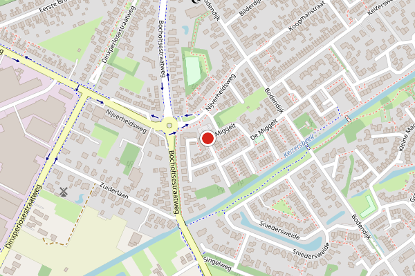 Brandweer-melding op De Miggelt, Aalten op 31 mei, kaart-overzicht