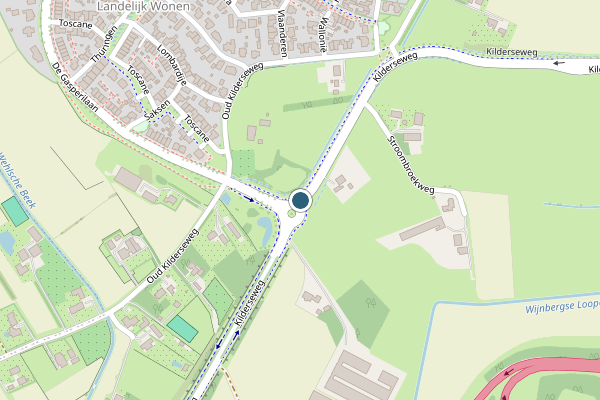 Politie-melding op Kilderseweg, Doetinchem op 31 mei, kaart-overzicht