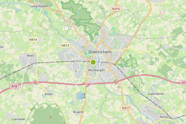 Ambulance-melding op Doetinchem op 3 juni, kaart-overzicht