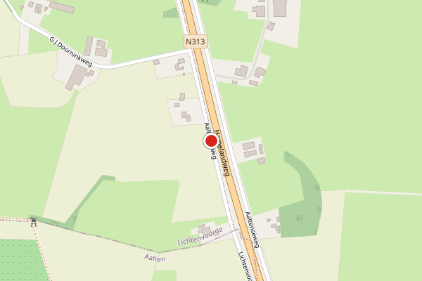 Brandweer-melding op Oude Aaltenseweg, Lichtenvoorde op 29 april, kaart-overzicht