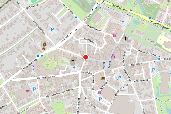 Brandweer-melding op Beenengang, Lichtenvoorde op 29 april, kaart-overzicht