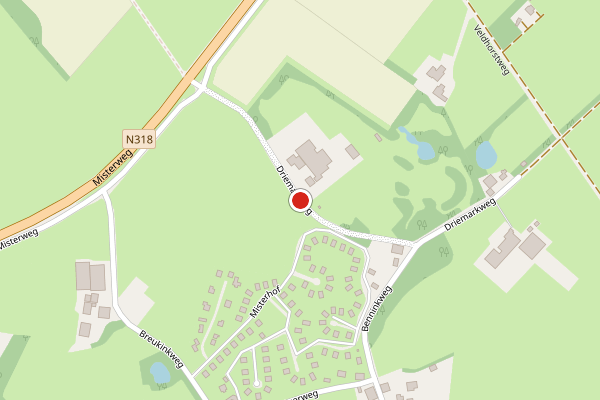 Brandweer-melding op Driemarkweg, Winterswijk op 30 april, kaart-overzicht