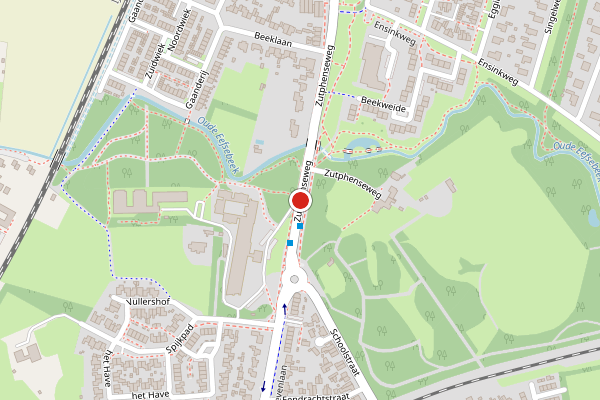 Brandweer-melding op Zutphenseweg, Eefde op 9 juni, kaart-overzicht