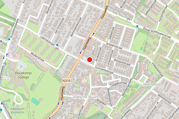 Brandweer-melding op Surinameplein, Doetinchem op 2 mei, kaart-overzicht
