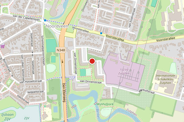 Brandweer-melding op van Lochterenstraat, Zutphen op 10 juni, kaart-overzicht