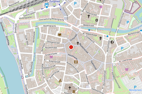 Brandweer-melding op Naadzak, Zutphen op 10 juni, kaart-overzicht