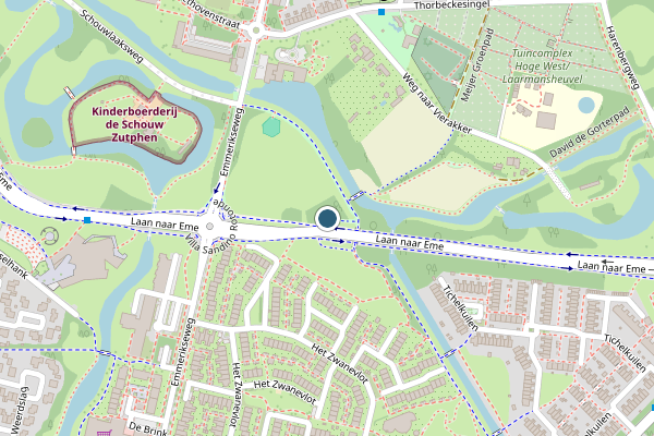 Politie-melding op Laan naar Eme, Zutphen op 12 juni, kaart-overzicht