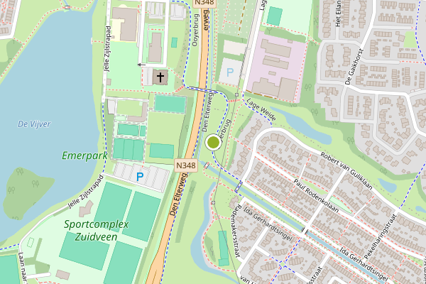 Ambulance-melding op Ooyerbrug, Zutphen op 13 juni, kaart-overzicht