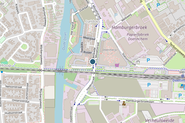 Politie-melding op Handelskade, Doetinchem op 15 juni, kaart-overzicht