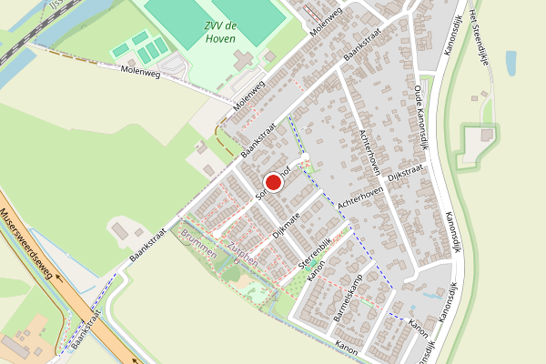 Brandweer-melding op Sonsvelthof, Zutphen op 15 juni, kaart-overzicht