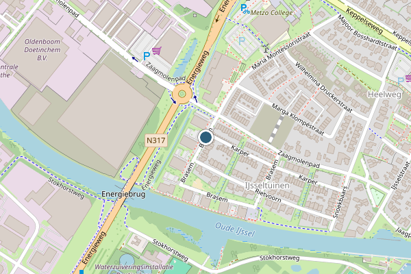 Politie-melding op Brasem, Doetinchem op 16 juni, kaart-overzicht
