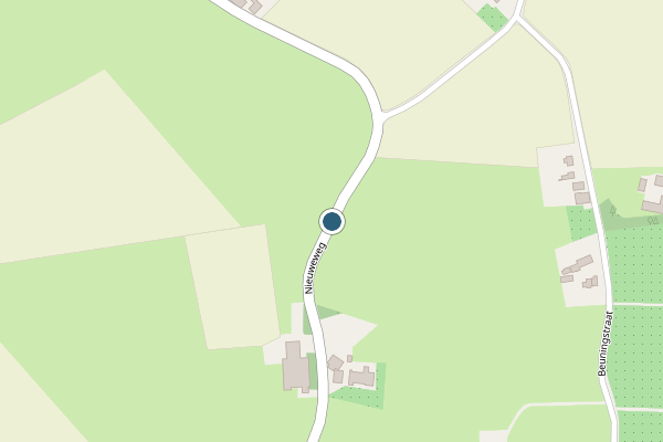 Politie-melding op Nieuweweg, Megchelen op 17 juni, kaart-overzicht