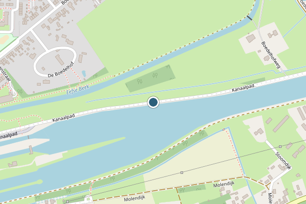 Politie-melding op Kanaalpad, Eefde op 4 mei, kaart-overzicht