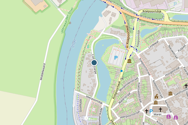 Politie-melding op Contre Escarpe, Doesburg op 18 juni, kaart-overzicht