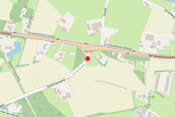 Brandweer-melding op Gendringseweg, Aalten op 20 juni, kaart-overzicht