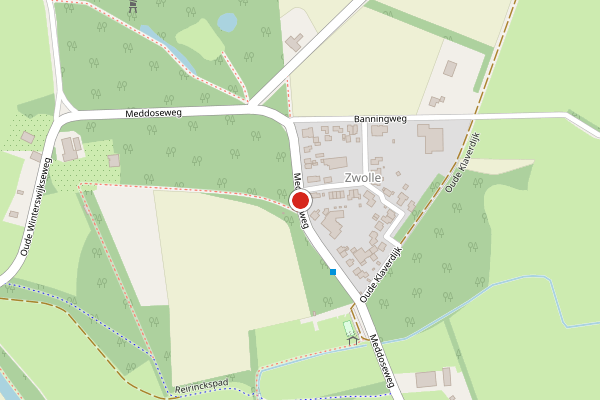 Brandweer-melding op Meddoseweg, Groenlo op 4 mei, kaart-overzicht