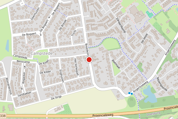 Brandweer-melding op Breedestraat, Doesburg op 20 juni, kaart-overzicht